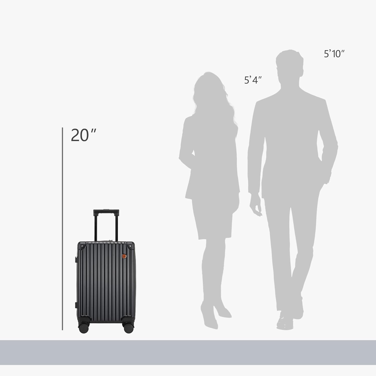 20" Hardside Carry-On with 8 Spinner Wheels