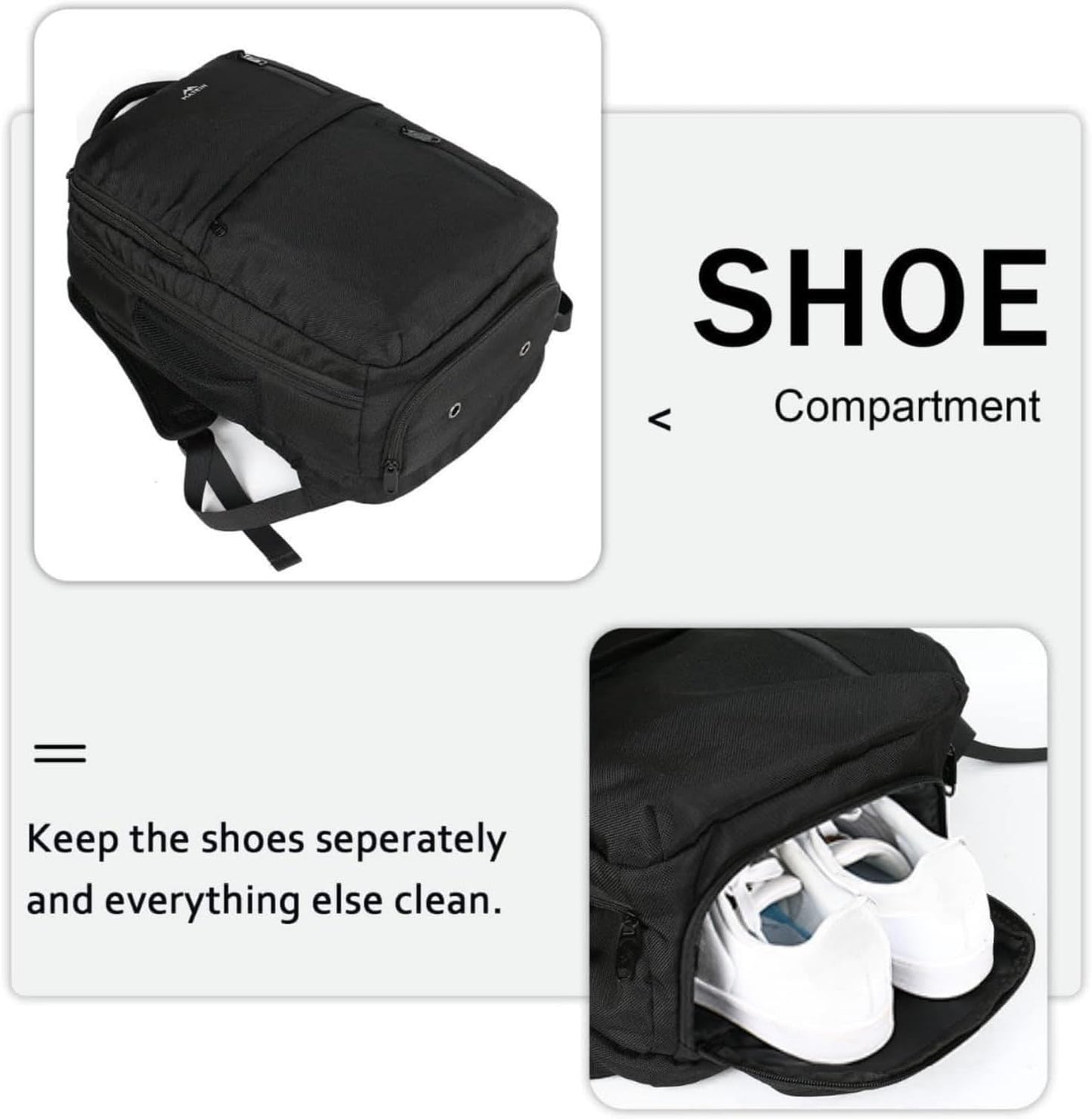 40L Carry-On Travel Backpack with USB Port