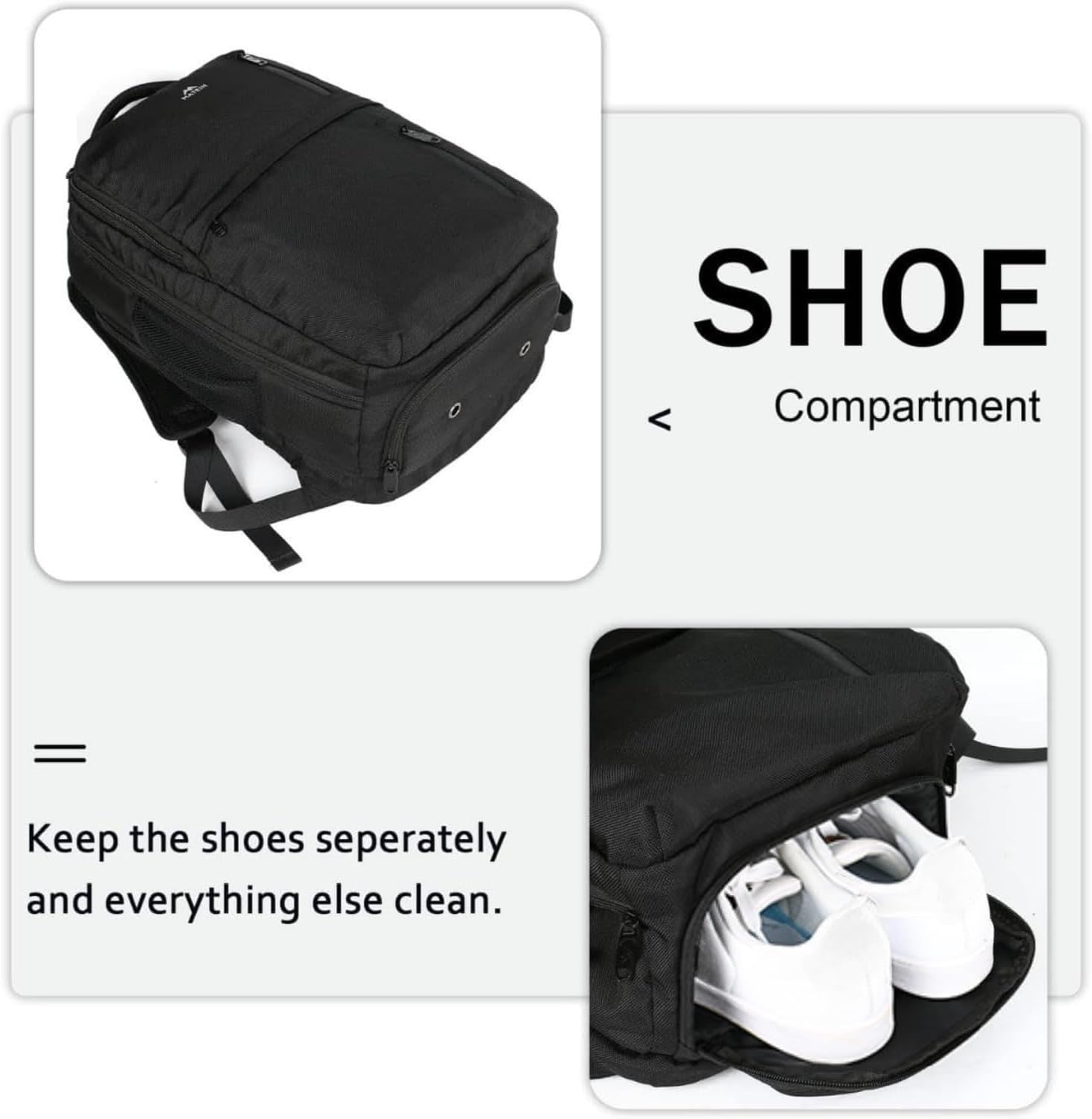 40L Carry-On Travel Backpack with USB Port
