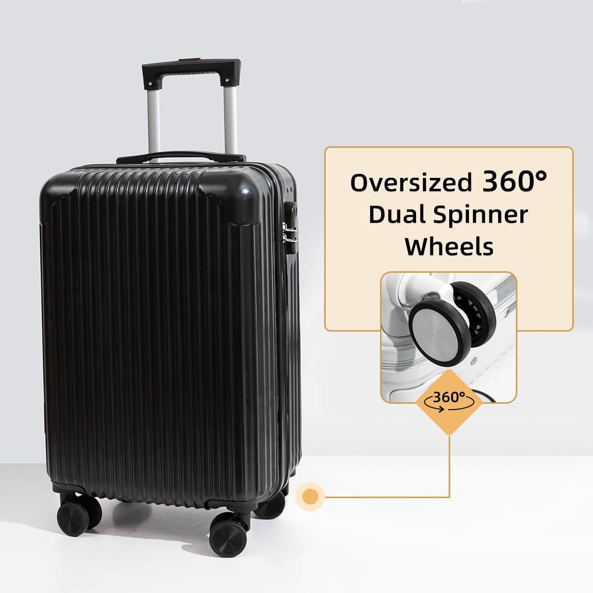 22" Expandable Hardshell Carry-On Suitcase