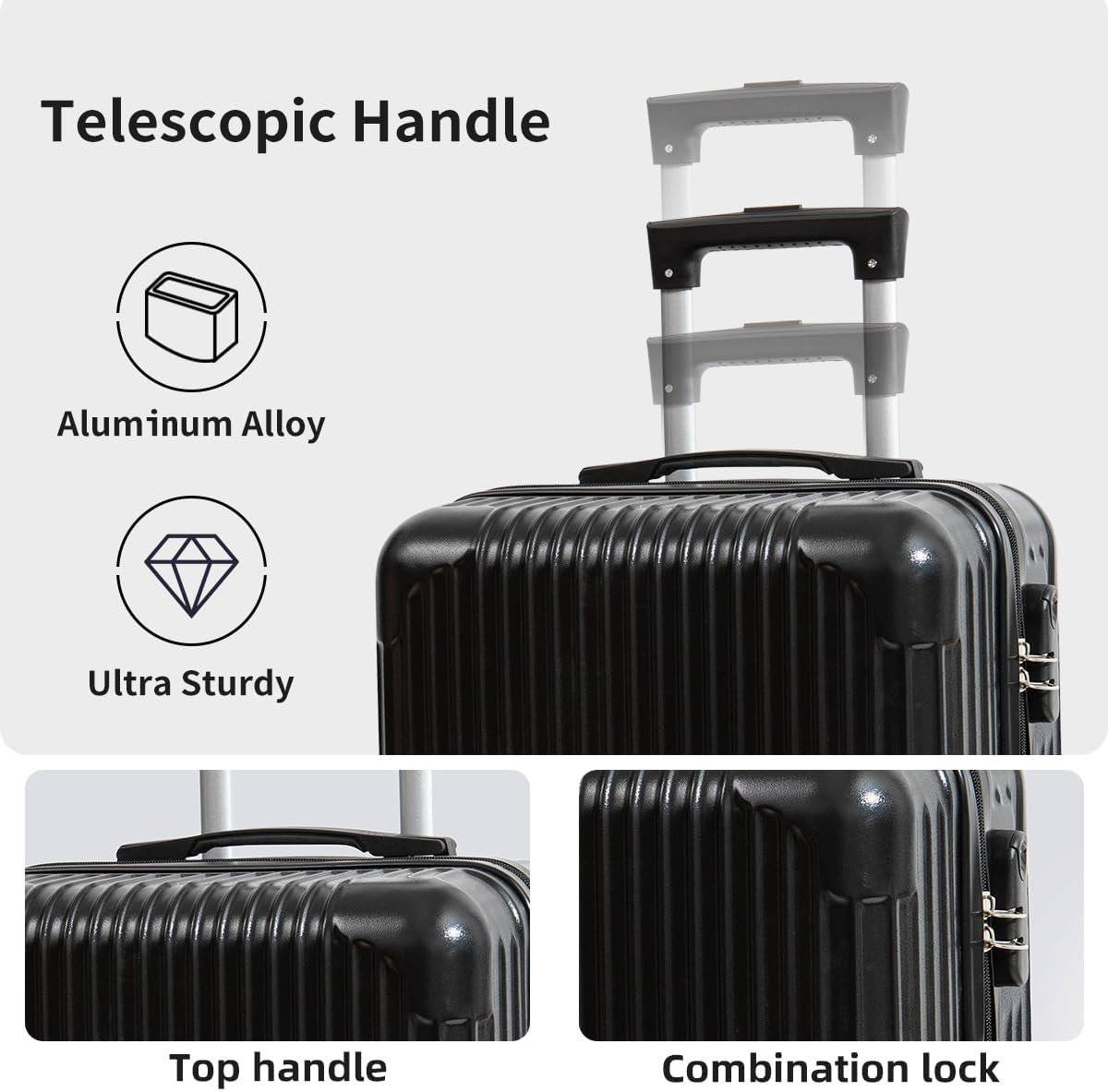 22" Expandable Hardshell Carry-On Suitcase