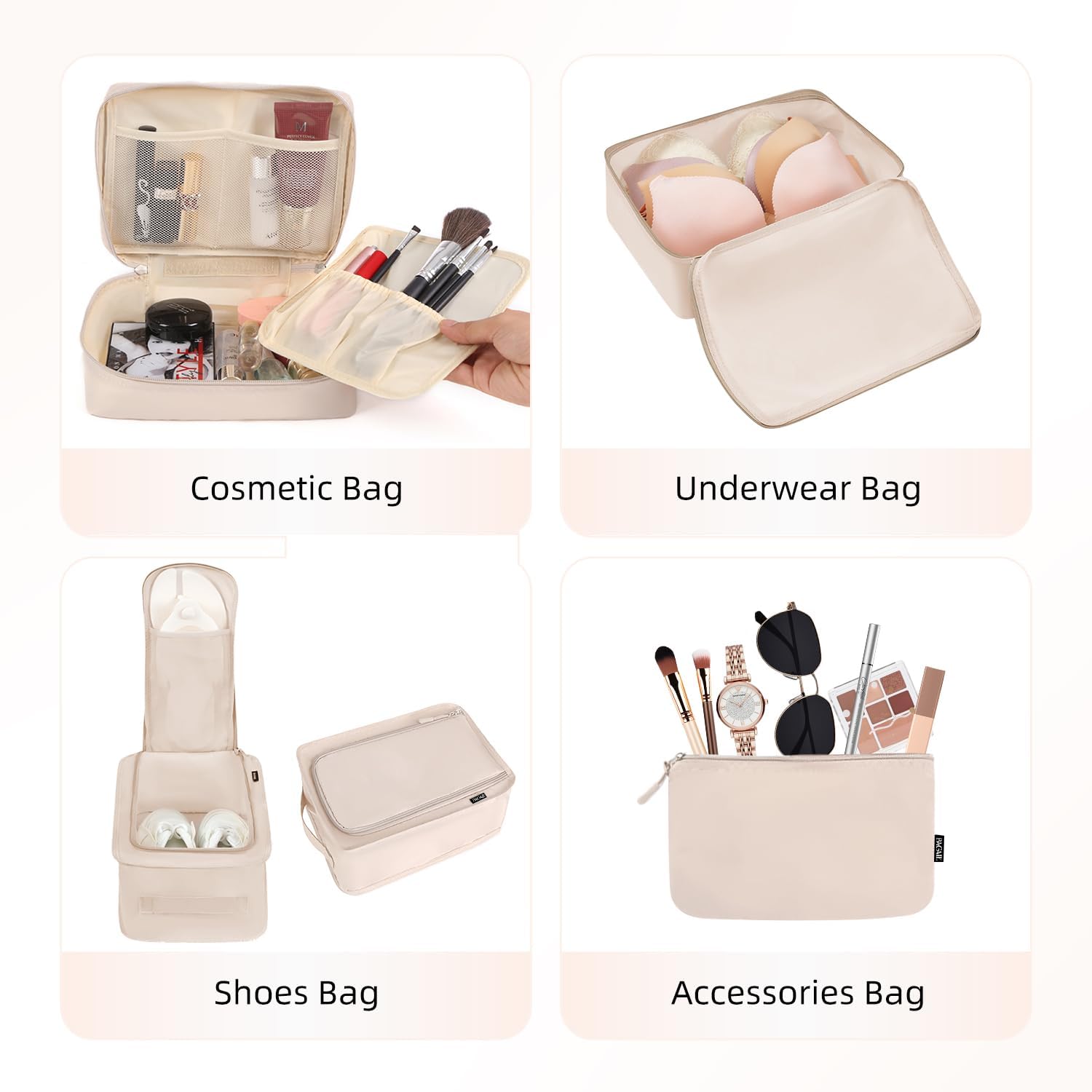 8-Piece Packing Cubes Luggage Organizer