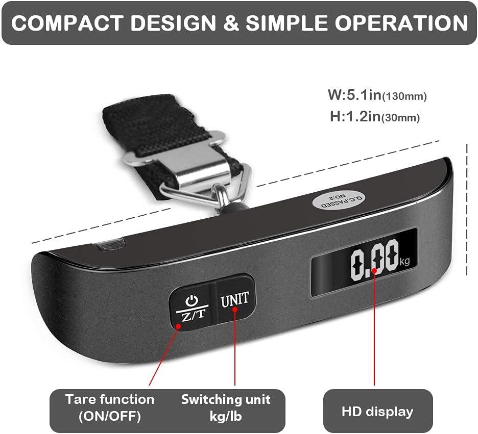 Portable Digital Luggage Scale 110 lbs