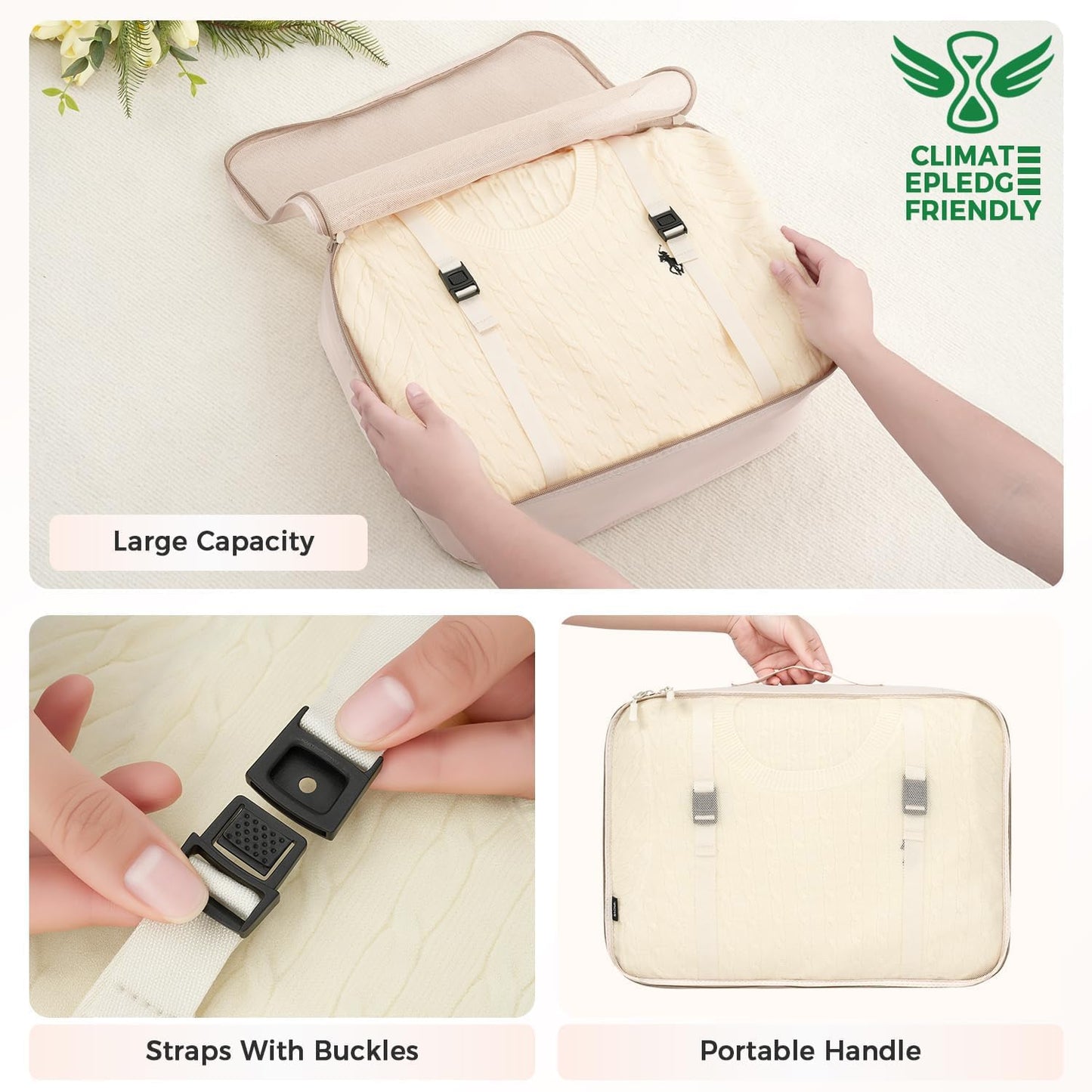 8-Piece Packing Cubes Luggage Organizer
