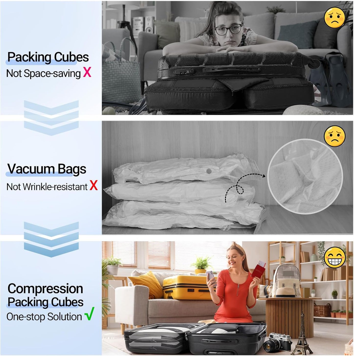 10-Piece Compression Packing Cube Set