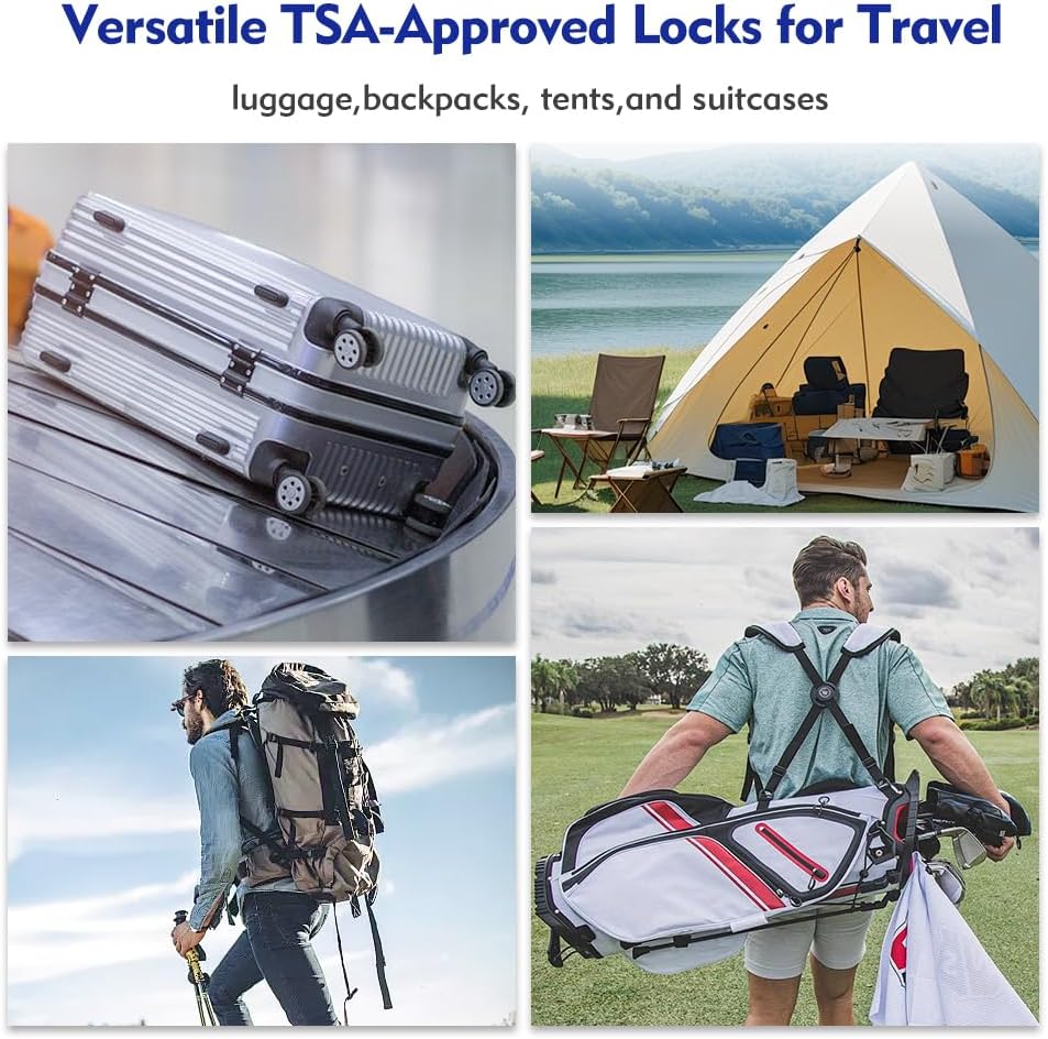 TSA-Approved Combination Luggage Lock Set