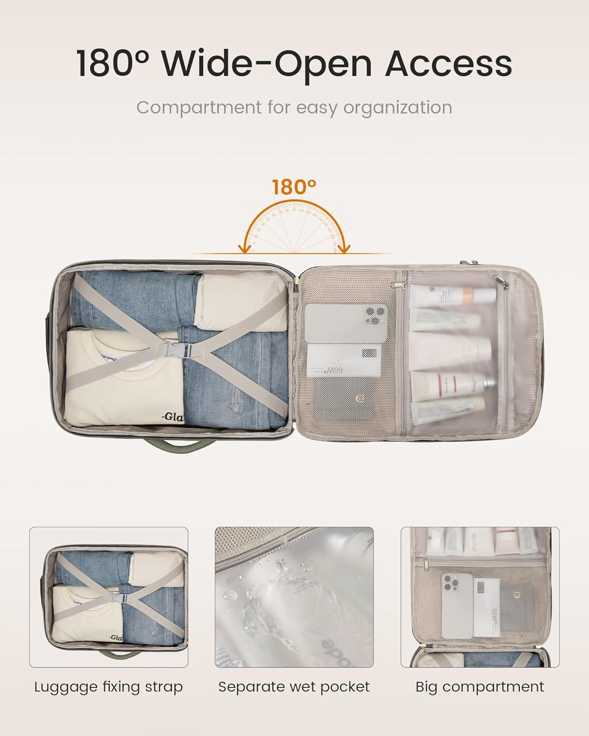 40L Travel Backpack with Packing Cubes