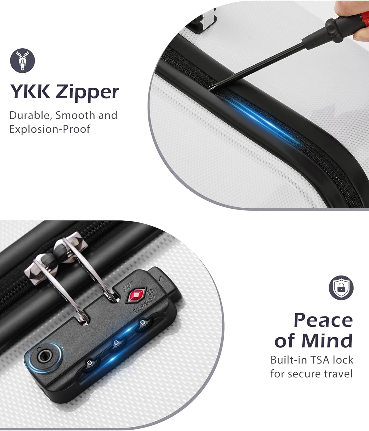 Expandable Carry-On Suitcase with TSA Lock