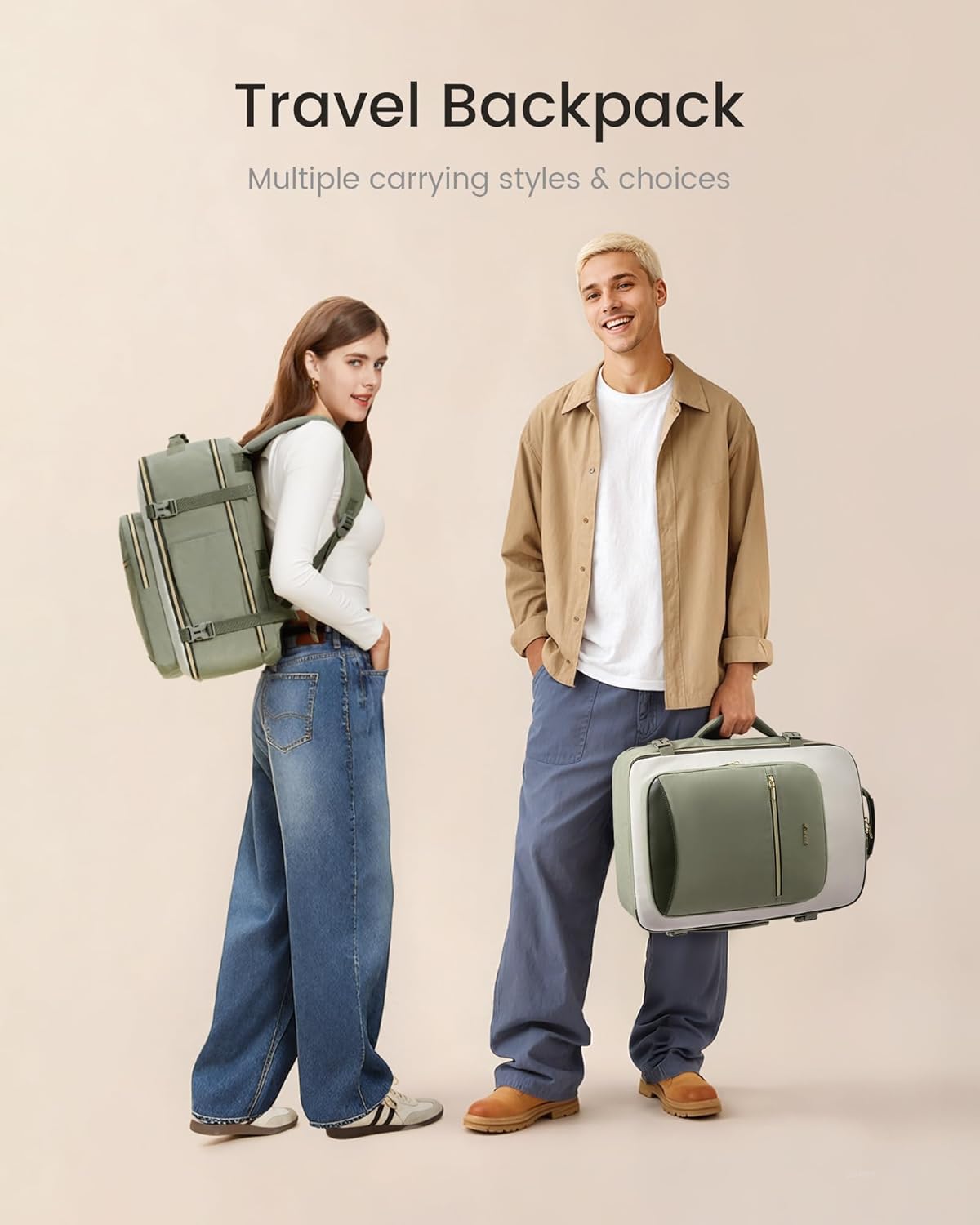 40L Travel Backpack with Packing Cubes