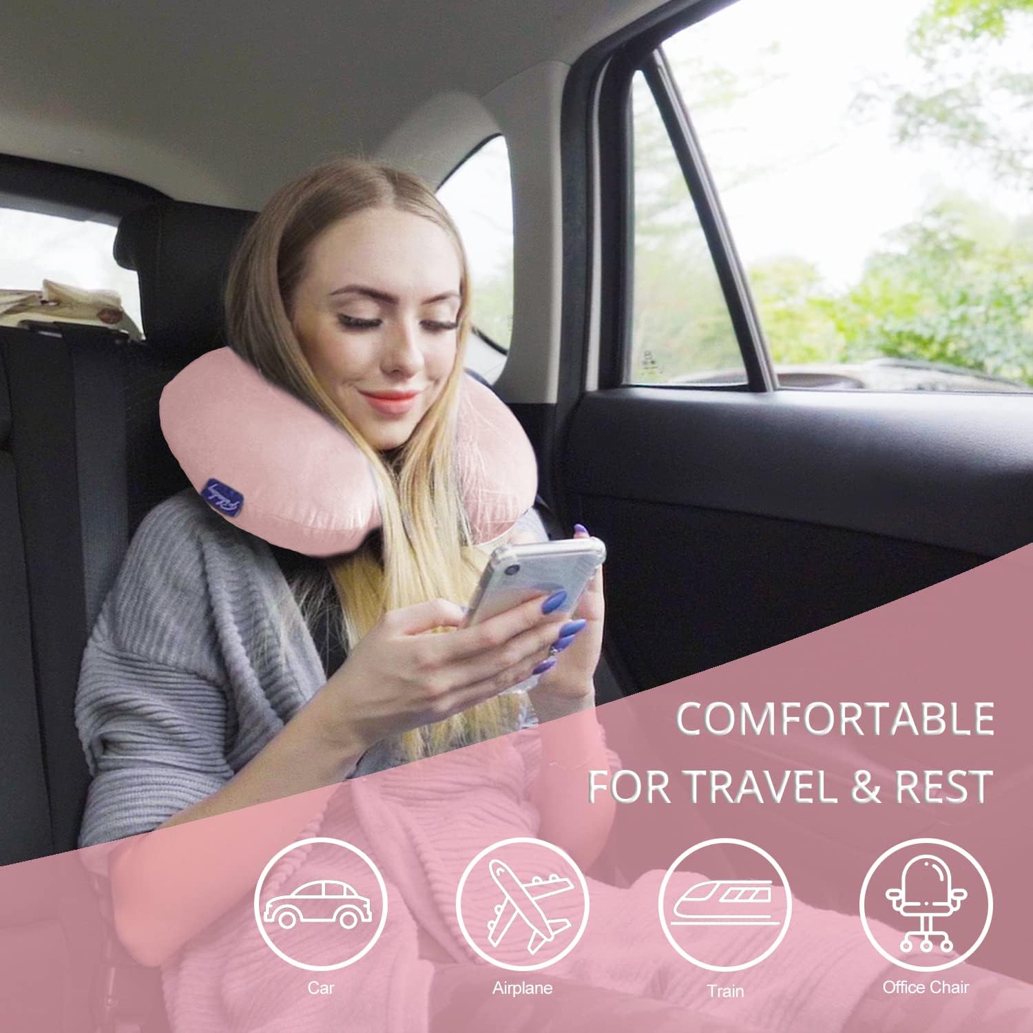 Ergonomic Memory Foam Neck Pillow