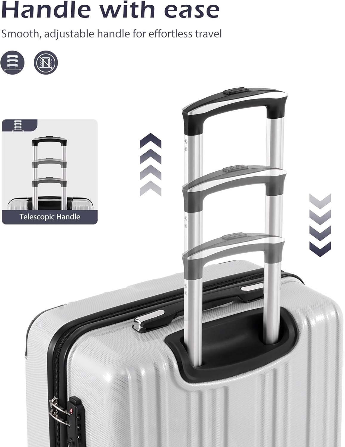 Expandable Carry-On Suitcase with TSA Lock