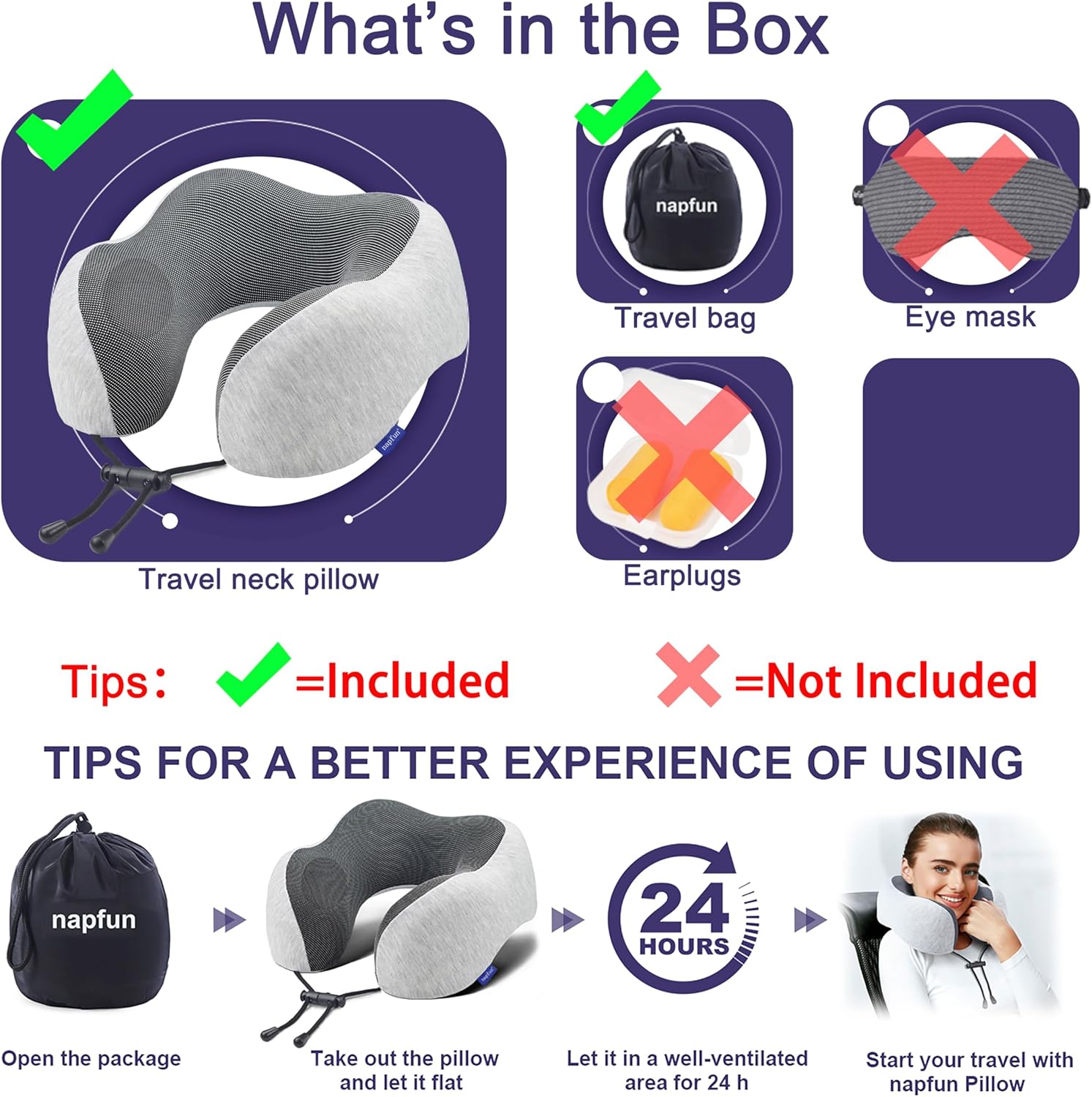 Memory Foam Travel Neck Pillow
