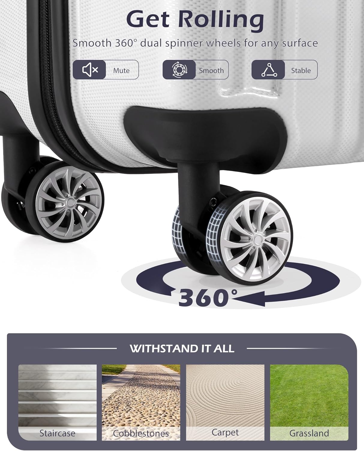Expandable Carry-On Suitcase with TSA Lock