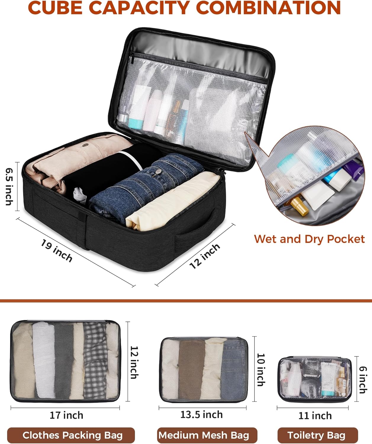40L Anti-Theft Weekender Travel Backpack