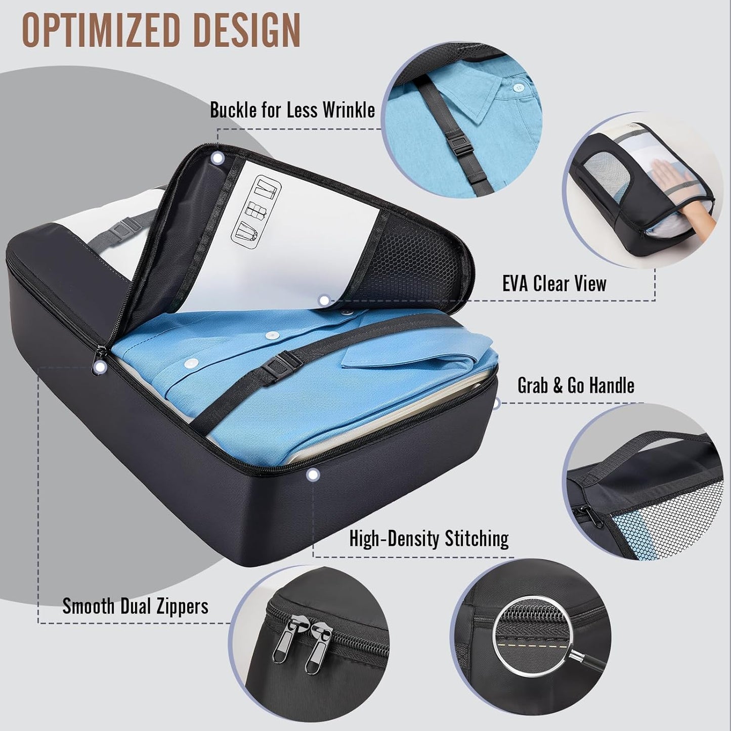 10-Piece Packing Cubes with Laundry Bag