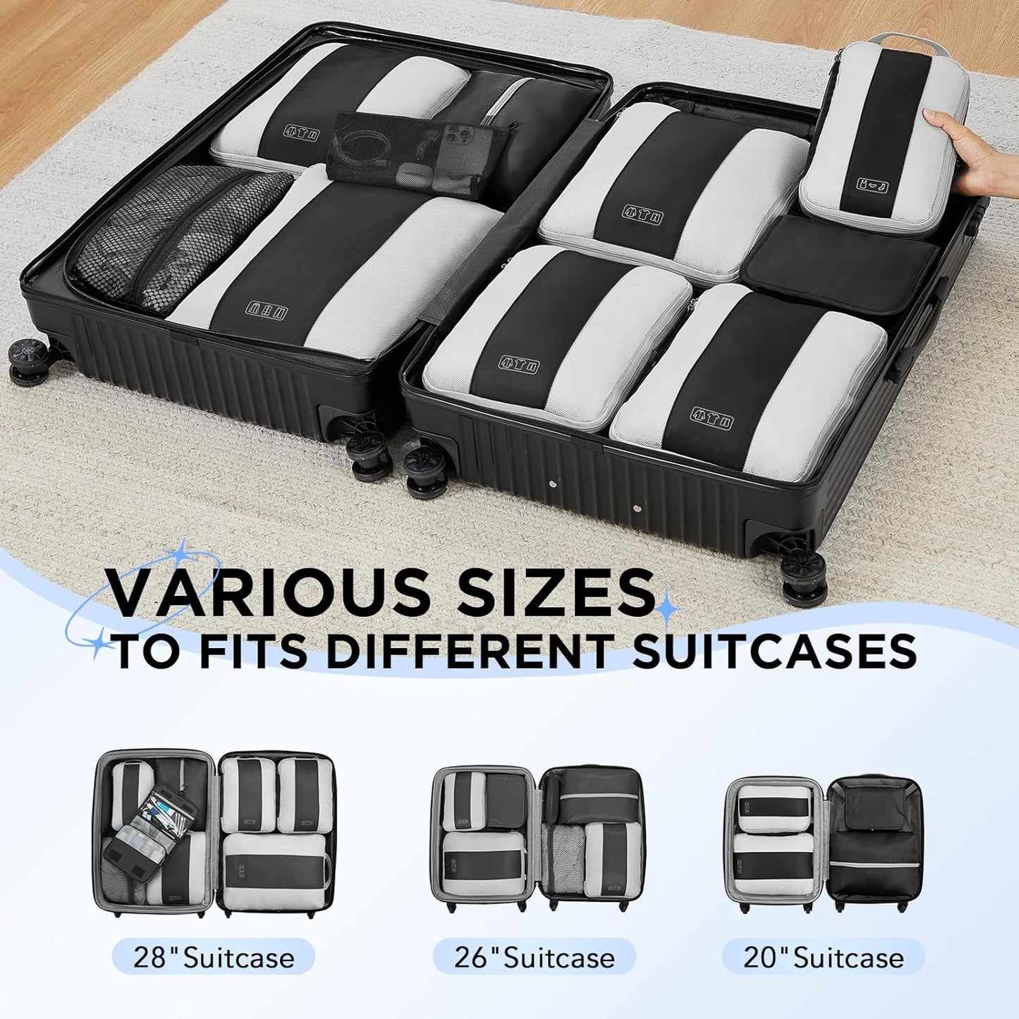 10-Piece Compression Packing Cube Set