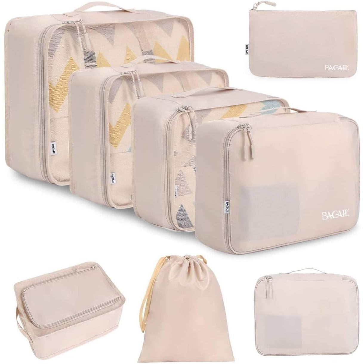 8-Piece Packing Cubes Luggage Organizer