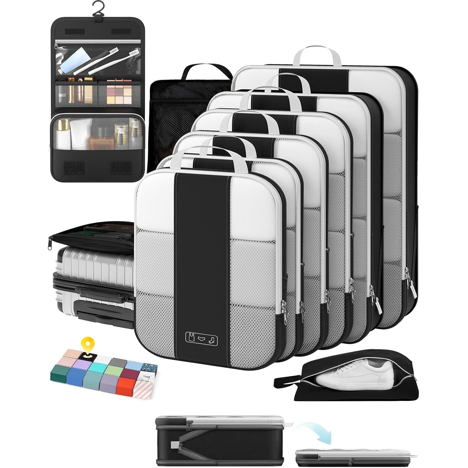 10-Piece Compression Packing Cube Set
