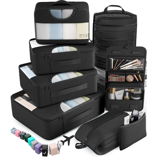10-Piece Packing Cubes with Laundry Bag